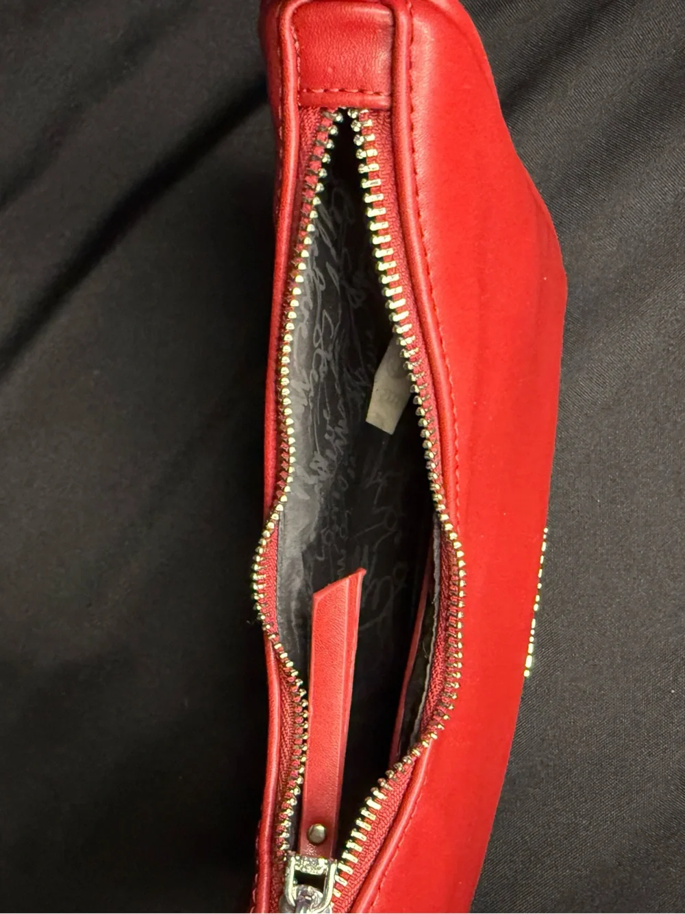 Steve Madden Red Leather Knee-High Stiletto Boots with Matching Shoulder Bag - Picture 5 of 7